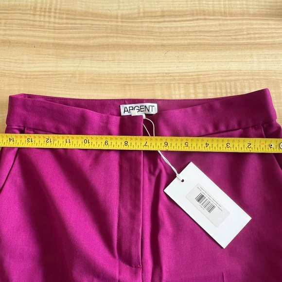 ARGENT Tailored Flare Trouser in Seasonless Wool Size 4 Magenta - Picture 5 of 7